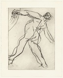 Artist: b'Furlonger, Joe.' | Title: b'R.H. diver' | Date: 1992 | Technique: b'etching and drypoint, printed in black ink, from one plate'