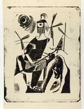 Artist: French, Len. | Title: (Don Quixote). | Date: (1955) | Technique: lithograph, printed in black ink, from one plate | Copyright: © Leonard French. Licensed by VISCOPY, Australia