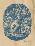 Artist: FEINT, Adrian | Title: Bookplate: Winifred Daphne Booth. | Date: (1938) | Technique: wood-engraving, printed in blue ink, from one block | Copyright: Courtesy the Estate of Adrian Feint