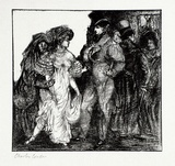 Artist: b'Conder, Charles.' | Title: bLa fille aux yeux d'or. | Date: 1899 | Technique: b'transfer-lithograph, printed in black ink, from one stone'