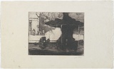 Artist: b'TRAILL, Jessie' | Title: b'Piazza Barberini, Rome [Barberini Square, Rome]' | Date: 1908 | Technique: b'etching, printed in black ink with plate-tone, from one plate'