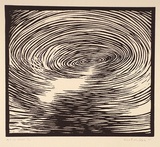 Artist: Avitabile, Robert. | Title: Vortex | Date: 1990 | Technique: linocut, printed in black ink, from one block | Copyright: Linocut © 1990 Robert Avitabile