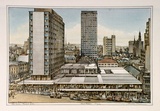 Artist: b'Freedman, Harold.' | Title: b'Southern Cross Hotel.' | Date: 1962 | Technique: b'lithograph'