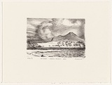 Artist: Elliott, Fred W. | Title: Mt Olsen, Heard Island, 1953 | Date: 1997, February | Technique: photo-lithograph, printed in black ink, from one stone | Copyright: By courtesy of the artist