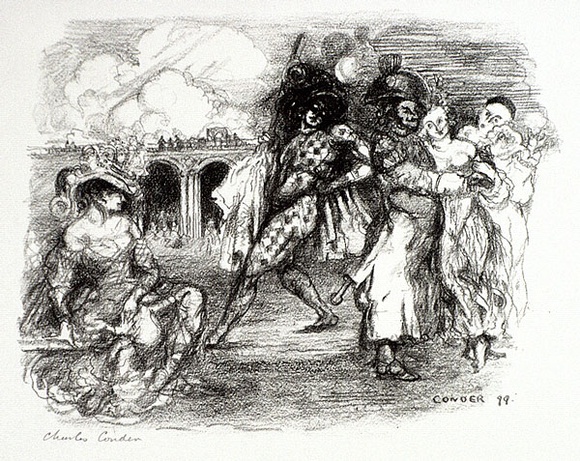 Artist: b'Conder, Charles.' | Title: bL'alcade dans l'embarras. | Date: 1899 | Technique: b'transfer-lithograph, printed in black ink, from one stone'