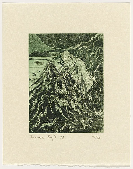 Artist: b'Boyd, Hermia.' | Title: b'The fisherman.' | Date: 1978 | Technique: b'etching and aquatint'