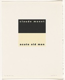 Artist: b'Burgess, Peter.' | Title: b'claude monet: acute old men.' | Date: 2001 | Technique: b'computer generated inkjet prints, printed in colour, from digital file'