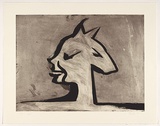 Artist: b'Ely, Bonita.' | Title: b'Janus' | Date: 1990 | Technique: b'etching and aquatint, printed in black ink, from one copper plate'