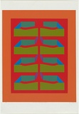 Artist: b'Hardy, Cecil.' | Title: b'Cantle structure divided' | Date: 1970 | Technique: b'screenprint, printed in colour, from six stencils'