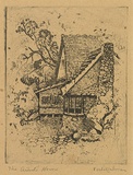 Artist: b'Zelman, Victor.' | Title: bThe artist's home | Date: (1930s) | Technique: b'softground-etching, printed in black ink, from one  plate'