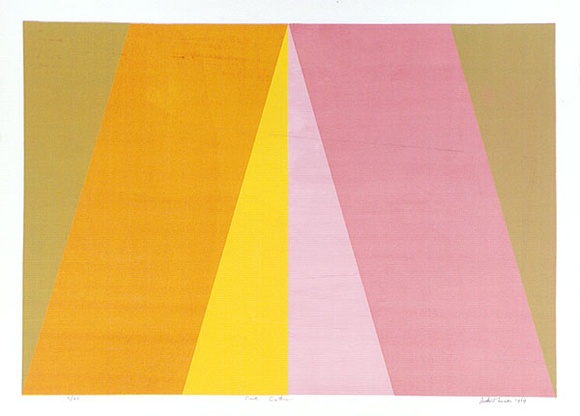Artist: b'WICKS, Arthur' | Title: b'Pink gothic' | Date: 1969 | Technique: b'screenprint, printed in colour, from multiple stencils'