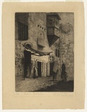 Artist: Barker, David. | Title: Street in Bethlehem. | Date: (1919) | Technique: etching, printed in black ink with plate-tone, from one plate