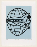 Title: b'Tailwind.' | Date: 1999 | Technique: b'linocut, printed in colour, from two blocks'