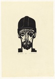 Artist: Counihan, Noel. | Title: Miner, Jolimont. | Date: 1978, July | Technique: linocut, printed in black ink, from one block