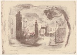 Artist: MACQUEEN, Mary | Title: Collingwood | Date: 1957 | Technique: lithograph, printed in colour, from multiple plates | Copyright: Courtesy Paulette Calhoun, for the estate of Mary Macqueen