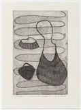 Artist: b'Darroch, Lee J.' | Title: b'Bunjilaka baskets' | Date: 2000, June | Technique: b'etching, printed in black ink, from one plate' | Copyright: b'\xc2\xa9 Lee Darroch, artist'