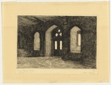 Artist: b'Coffey, Alfred.' | Title: b'Entrance, St. John College, Sydney University.' | Date: 1917 | Technique: b'etching, printed in black ink, from one plate'