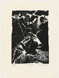 Artist: b'AMOR, Rick' | Title: b'The creek.' | Date: 1992 | Technique: b'woodcut, printed in black ink, from one block'