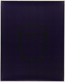 Artist: Band, David. | Title: Untitled [3]. black cup on blue | Date: 1997 | Technique: screenprint, printed in colour, from five stencils