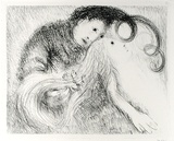 Artist: BOYD, Arthur | Title: St Francis holding St Clare's hair. | Date: (1965) | Technique: lithograph, printed in black ink, from one plate | Copyright: Reproduced with permission of Bundanon Trust