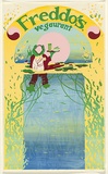 Artist: b'UNKNOWN (UNIVERSITY OF QUEENSLAND STUDENT WORKSHOP)' | Title: bFreddo's Vegaurant | Date: c.1980 | Technique: b'screenprint, printed in colour, from five stencils'