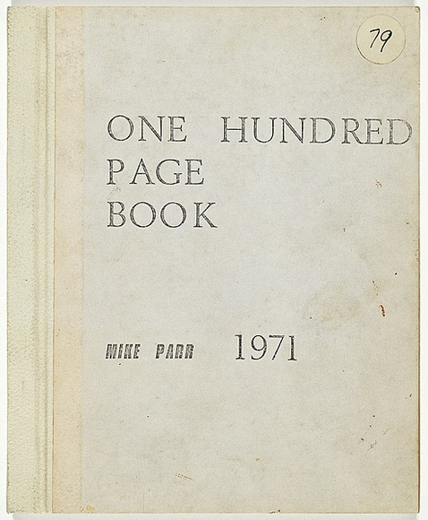 Artist: b'PARR, Mike' | Title: b'One Hundred Page Book' | Date: 1971 | Technique: b'photocopy'