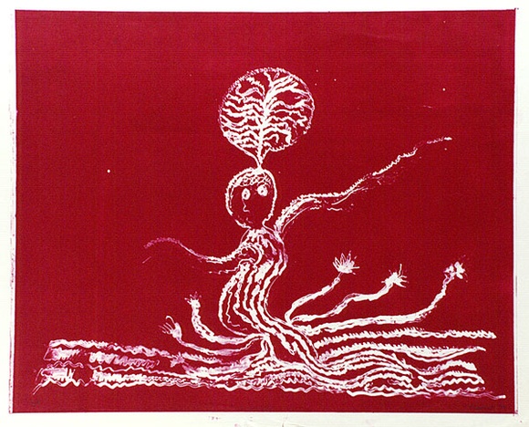 Artist: b'SHEARER, Mitzi' | Title: b'Mandrake' | Date: 1979 | Technique: b'lithograph, printed in red, from one plate'