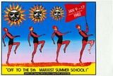 Artist: b'Cullen, Gregor.' | Title: b'Marxist summer school.' | Date: 1982 | Technique: b'screenprint, printed in colour, from four stencils'