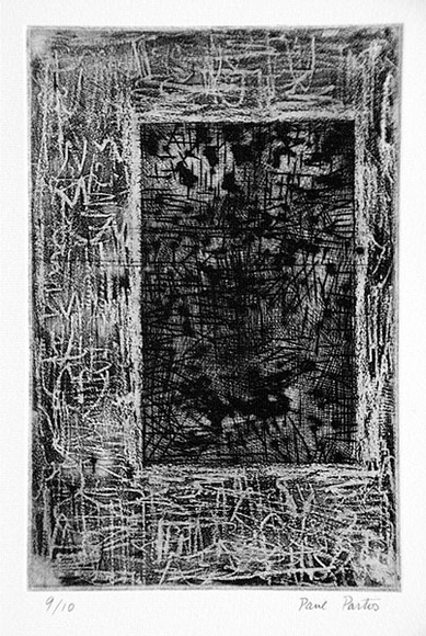 Artist: b'Partos, Paul.' | Title: b'not titled' | Date: 1985 | Technique: b'etching, aquatint, soft ground, printed in black ink with plate-tone, from one plate'