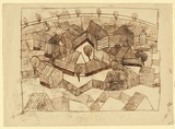 Artist: b'Hirschfeld Mack, Ludwig.' | Title: b'(Internment camp buildings) [recto and verso]' | Date: (1941) | Technique: b'transfer print (recto)'