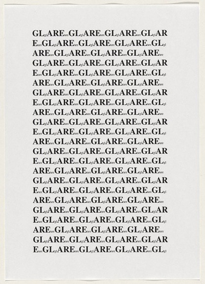 Artist: b'SELENITSCH, Alex' | Title: b'not titled [glare].' | Date: 1998 | Technique: b'laserprints/photocopy, printed in black ink'