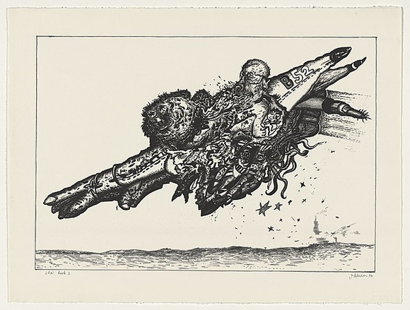 Artist: Paterson, Jim. | Title: not titled [B52] | Date: 1984 | Technique: lithograph, printed in black ink, from one stone