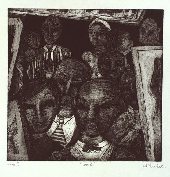Artist: Edwards, Annette. | Title: Soiree | Date: 1984 | Technique: etching, printed in black ink, from one plate