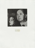 Artist: MADDOCK, Bea | Title: Two by two II. | Date: 1977, September-November | Technique: photo-etching, aquatint and stipple, printed in black, white and cream ink, from three plates