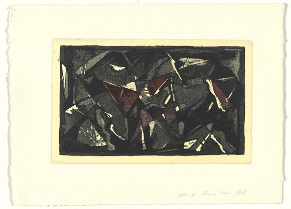 Artist: b'Leti, Bruno.' | Title: b'Remnants' | Date: 08 February 1988 | Technique: b'etching and aquatint, printed in colour, from multiple plates'