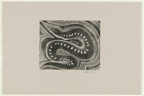 Artist: b'Warradoo, Geoffrey.' | Title: b'Pata' | Date: 1997 | Technique: b'etching and aquatint, printed in black ink, from one plate'