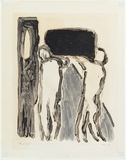 Artist: MADDOCK, Bea | Title: Burial | Date: 1964 | Technique: monotype, printed in oil paint, from one glass plate