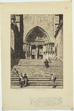 Artist: b'LINDSAY, Lionel' | Title: b'The Great Door, Burgos' | Date: 1929 | Technique: b'etching, printed in black ink, from one plate' | Copyright: b'Courtesy of the National Library of Australia'