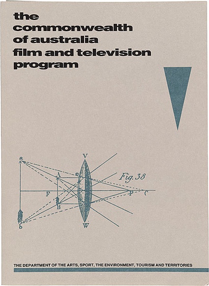 Artist: b'REDBACK GRAPHIX' | Title: b'The Commonwealth of Australia Film and Television program' | Date: c1990 | Technique: b'offset-lithograph'