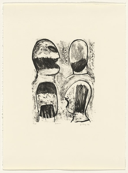 Artist: Boag, Yvonne. | Title: Bound. | Date: 1994 | Technique: lithograph, printed in black ink, from one stone [or plate] | Copyright: © Yvonne Boag