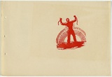 Artist: b'UNKNOWN, WORKER ARTISTS, SYDNEY, NSW' | Title: b'Not titled (man with broken chains).' | Date: 1933 | Technique: b'linocut, printed in red ink, from one block'