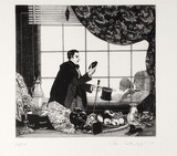 Artist: b'FEINT, Adrian' | Title: b'The collector.' | Date: (1925) | Technique: b'etching, printed in black ink, from one plate' | Copyright: b'Courtesy the Estate of Adrian Feint'