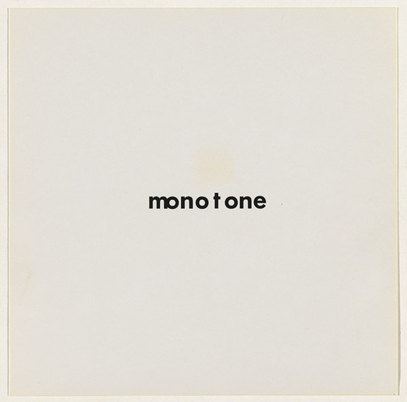 Artist: b'SELENITSCH, Alex' | Title: b'Monotone.' | Date: 1970