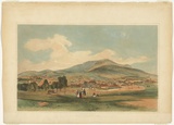 Artist: b'PROUT, John Skinner' | Title: b'Hobart Town from the government paddock.' | Date: 1844 | Technique: b'lithograph, printed in colour, from two stones; additional hand-colouring'