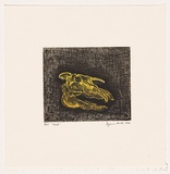 Artist: Archer, Suzanne. | Title: Hack | Date: 2004 | Technique: etching and aquatint, printed black ink, from one plate; additional colouring through stencil