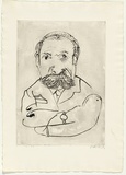 Artist: b'BOYD, Arthur' | Title: b'Portrait of Albert Tucker [1].' | Date: 1968-69 | Technique: b'etching and drypoint, printed in black ink, from one plate' | Copyright: b'Reproduced with permission of Bundanon Trust'