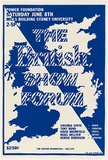 Artist: b'Debenham, Pam.' | Title: b'The British Show Forum. Power Foundation.' | Date: 1985 | Technique: b'screenprint, printed in blue ink, from one stencil'