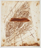 Artist: b'PARR, Mike' | Title: b'Alphabet/Haemorrhage.' | Date: 1992-93 | Technique: b'etching, printed in red ochre ink, from one plate'