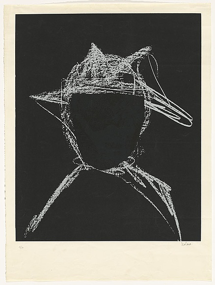 Artist: b'Nolan, Sidney.' | Title: b'Kelly VII' | Date: 1965 | Technique: b'screenprint, printed in colour, from multiple stencils'