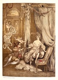 Artist: Conder, Charles. | Title: Beauty in the bedroom. | Date: 1895 | Technique: photo-lithograph, printed in colour
